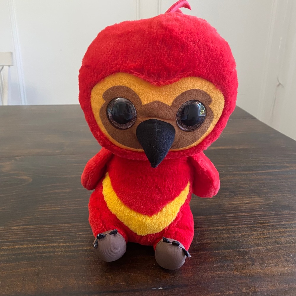 Harry Potter Wizarding World Fawkes Phoenix Plush Red Bird Glitter Eyes 11 Inch